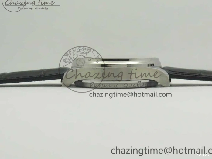 MIROTIME 0426 Upgraded Portuguese Flying Tourbillon SS White Dial 2 Sub Dials on Black Leather Strap 7161